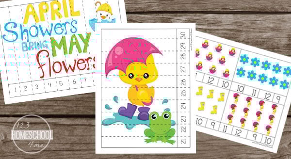 counting spring activity for preschool, kindergarten counting spring activity for preschool, kindergarten