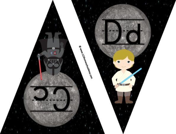 FREE Star Wars Alphabet Printable Pennants