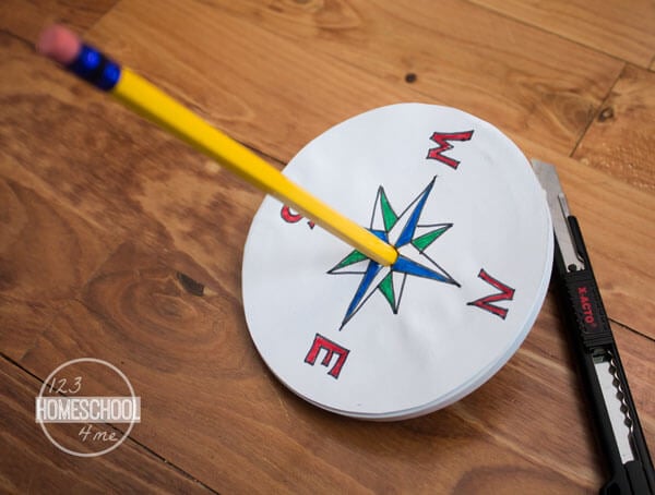 Push-Pencil-through-Lid-to-Make-Weather-Vane Push-Pencil-through-Lid-to-Make-Weather-Vane