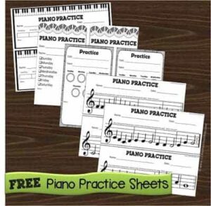FREE Printable Piano Practice Sheets for Kids