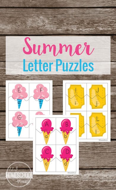 FREE Summer Alphabet Puzzles - Preschool and Kindergarten age kids will have fun matching upper and lower case letters with this summer themed learning activity for toddler, preschool, kindergarten and first grade kids. FREE Summer Alphabet Puzzles - Preschool and Kindergarten age kids will have fun matching upper and lower case letters with this summer themed learning activity for toddler, preschool, kindergarten and first grade kids.