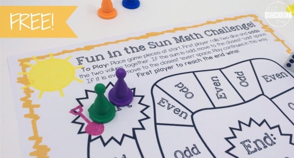 fun in the sun low prep math gamea fun in the sun low prep math gamea