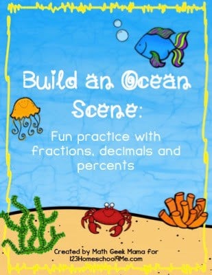 Ocean Math Activities for grade 3, grde 4, grade 5, and grade 6 math. It is FREE!