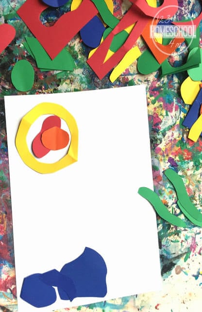 glue shapes to cardstock to make your Matisse art project for kids glue shapes to cardstock to make your Matisse art project for kids