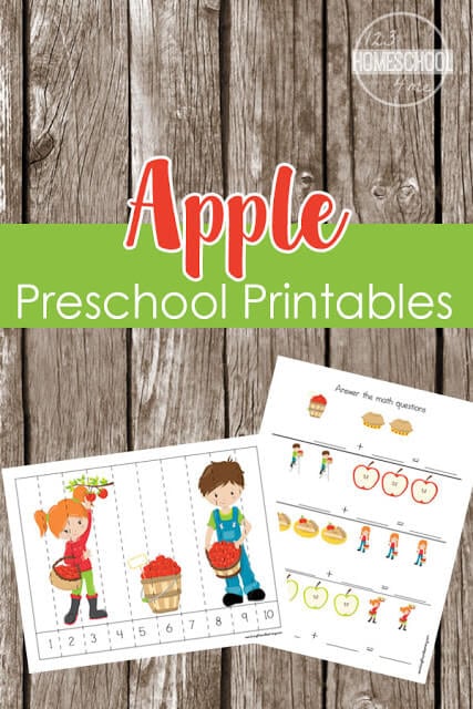 FREE Apple Preschool Worksheets - counting, adding, subtracting, patterns, bingo markers, and lots more in these apple theme worksheets for prek kids. SO CUTE! FREE Apple Preschool Worksheets - counting, adding, subtracting, patterns, bingo markers, and lots more in these apple theme worksheets for prek kids. SO CUTE!