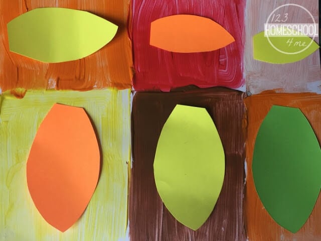glue fall leaves onto painted canvas glue fall leaves onto painted canvas