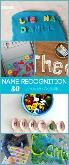 30 name recognition activities for kids!! Lots of really fun, clever and unique hands on learning activities for toddler, preschool, prek, and kindergarten age kids to learn their name and how to spell it. 30 name recognition activities for kids!! Lots of really fun, clever and unique hands on learning activities for toddler, preschool, prek, and kindergarten age kids to learn their name and how to spell it.