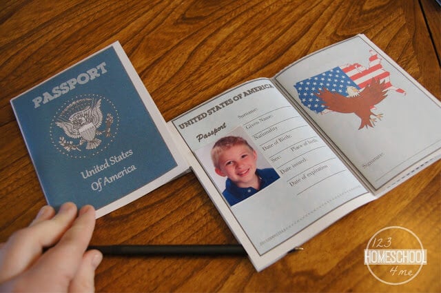 04.2) Print-&-Put-Together US Passport: with Alternate World Passport Pages  - Homeschool Curriculum Fair