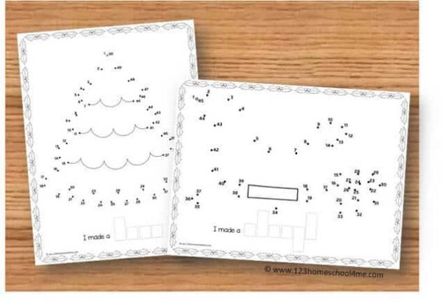 🎄 FREE Christmas Dot to Dot Worksheets