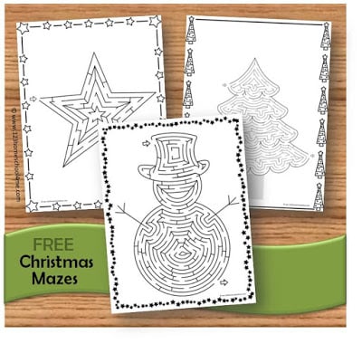FREE Christmas Mazes for christmas centers, christmas break, christmas worksheets for kids FREE Christmas Mazes for christmas centers, christmas break, christmas worksheets for kids
