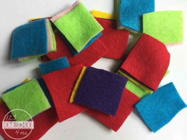 cut squares out of craft felt cut squares out of craft felt