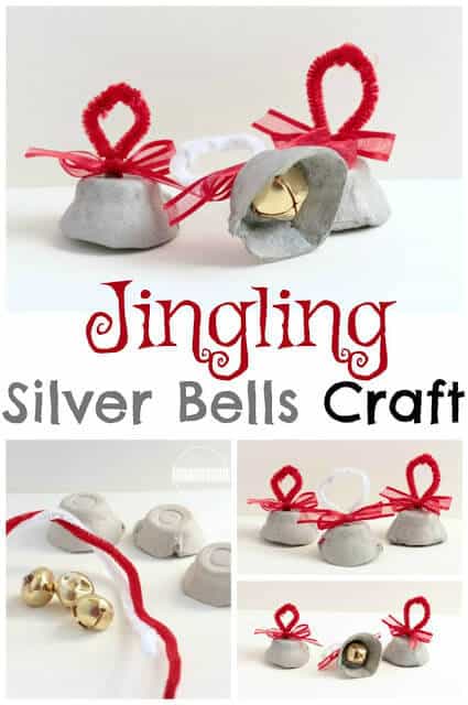 Christmas Bell Craft - this is such a fun Christmas craft for kids in toddler, preschool, and kindergarten. #christmascraft #craftsforkids #bellscraft