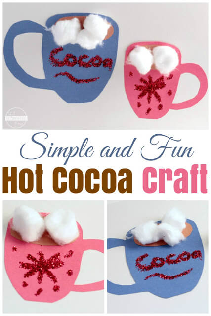 Super cute, simple hot cocoa craft for kids - this is such a fun winter craft for toddler, preschool, kindergarten, and first grade kids. Super cute, simple hot cocoa craft for kids - this is such a fun winter craft for toddler, preschool, kindergarten, and first grade kids.