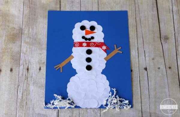 ☃️ EASY Circle Snowman Crafts for Toddlers and Preschoolers