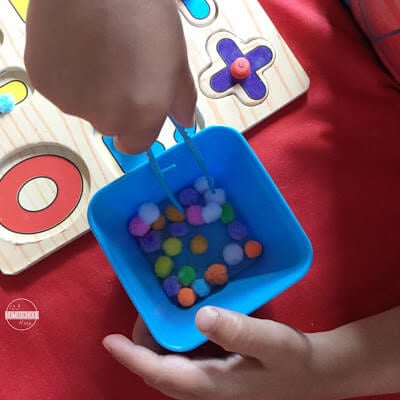 number puzzles, pom pom and tweezers number puzzles, pom pom and tweezers