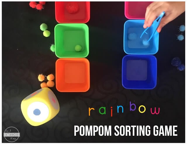 spring rainbow themed color sorting game for preschool, toddler, prek, kindergarten spring rainbow themed color sorting game for preschool, toddler, prek, kindergarten