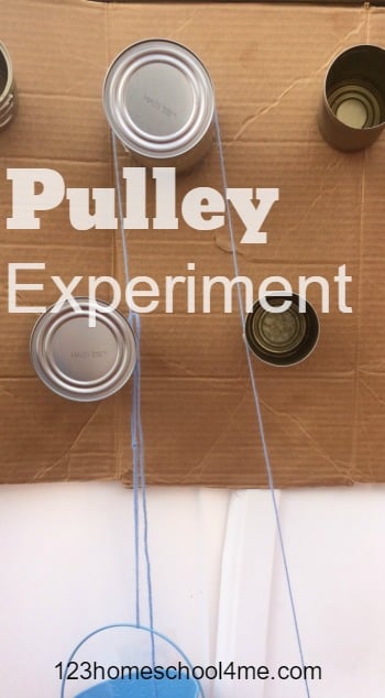 Pulley Science Experiment to help kids learn about simple machines - great for science fair project for kindergarten, first grade, 2nd grade, 3rd grade, 4th grade, 5th grade, homeschool, summer learning, and more. Pulley Science Experiment to help kids learn about simple machines - great for science fair project for kindergarten, first grade, 2nd grade, 3rd grade, 4th grade, 5th grade, homeschool, summer learning, and more.