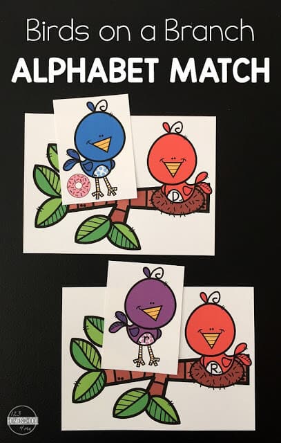 Birds on a Branch Alphabet Matching Game
