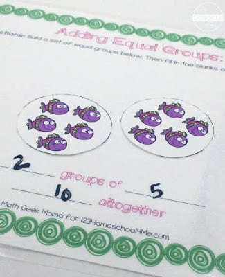 Adding equal groups practice mat Adding equal groups practice mat