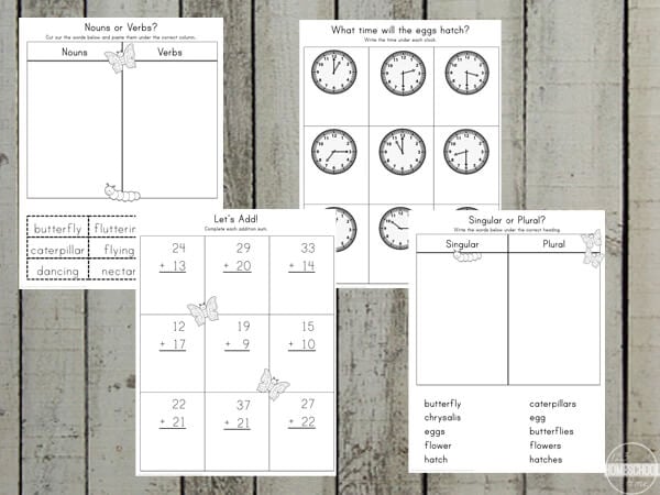 butterfly kindergarten worksheets butterfly kindergarten worksheets