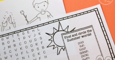 free summer kids activity sheets
