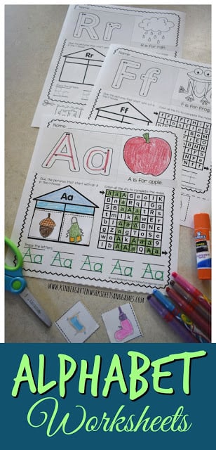 FREE Alphabet Worksheets - these super cute free printable worksheets for kids are perfect for helping preschool, prek, kindergarten, and first grade to make their letters with color /cut / paste to strengthen fine motor skills, alphabet lazes, simple alphabet sentence and identify beginning word sound too. FREE Alphabet Worksheets - these super cute free printable worksheets for kids are perfect for helping preschool, prek, kindergarten, and first grade to make their letters with color /cut / paste to strengthen fine motor skills, alphabet lazes, simple alphabet sentence and identify beginning word sound too.