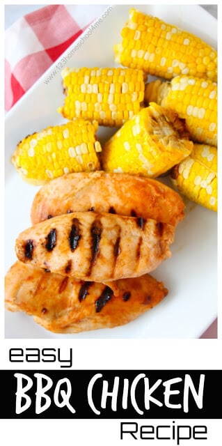 Easy BBQ Chicken Recipe - great, simple recipe for delicious, juicy chicken with just a few items you already have in your kitchen! (grilling, summer recipes) Easy BBQ Chicken Recipe - great, simple recipe for delicious, juicy chicken with just a few items you already have in your kitchen! (grilling, summer recipes)