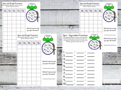 Frog-Themed-Spinner-Math-Fun-Fractions Frog-Themed-Spinner-Math-Fun-Fractions