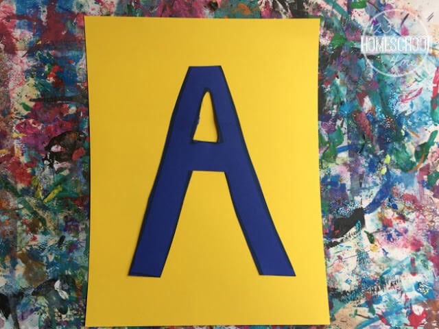 place alpahbet letter on a piece of constructin paper place alpahbet letter on a piece of constructin paper