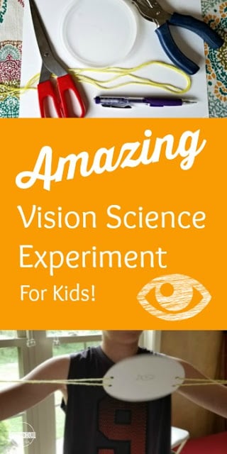 Amazing Vision Science Experiment for Kids -this is such a cool science project where kids will be amazed at what they see wit this simple concept. SO COOL and easy to replicate! Amazing Vision Science Experiment for Kids -this is such a cool science project where kids will be amazed at what they see wit this simple concept. SO COOL and easy to replicate!