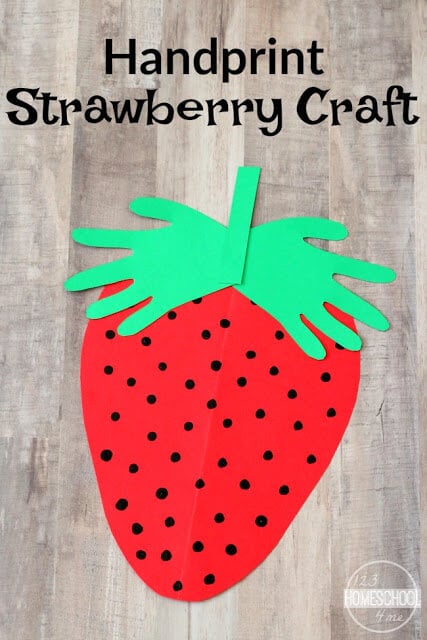 Strawberry Handart summer craft for kids