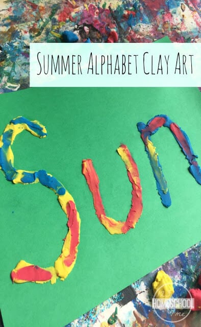 Summer Alphabet Clay Art is such a fun craft for kids from toddler, preschool, kindergarten, first grade, and more. Perfect summer activities for kids Summer Alphabet Clay Art is such a fun craft for kids from toddler, preschool, kindergarten, first grade, and more. Perfect summer activities for kids