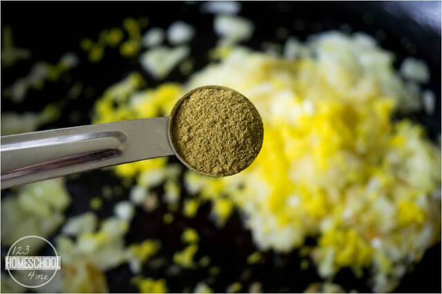 cook onion, garlic, lemon zest, and seasonings and add flour cook onion, garlic, lemon zest, and seasonings and add flour