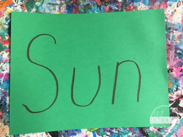have your child tell you a summer word and write it on cardstock have your child tell you a summer word and write it on cardstock
