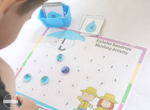 letter matching raindrop printable letter matching raindrop printable