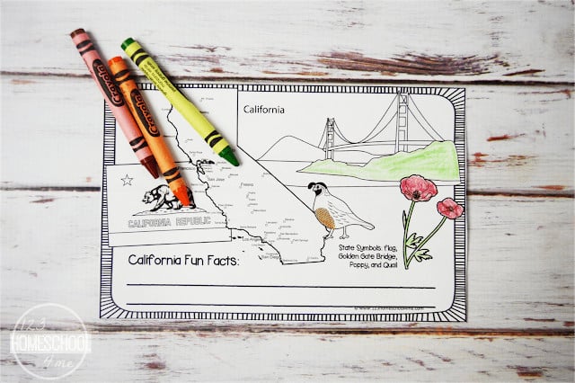 california coloring page