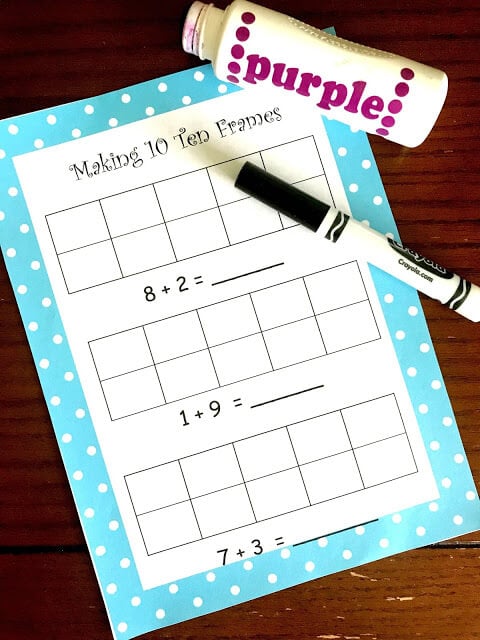 making 10 ten frames free printable with do a dot markers / bingo markers making 10 ten frames free printable with do a dot markers / bingo markers