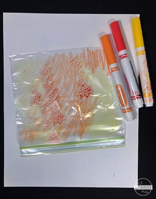 use markers to draw any pattern on sandwich bag use markers to draw any pattern on sandwich bag