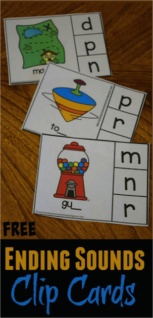 FREE Ending Sounds Clip Cards! Grab a copy in color or black and white to make phonics, reading, and listening for letter sounds fun for prek, kindergarten, and first grade kids. FREE Ending Sounds Clip Cards! Grab a copy in color or black and white to make phonics, reading, and listening for letter sounds fun for prek, kindergarten, and first grade kids.