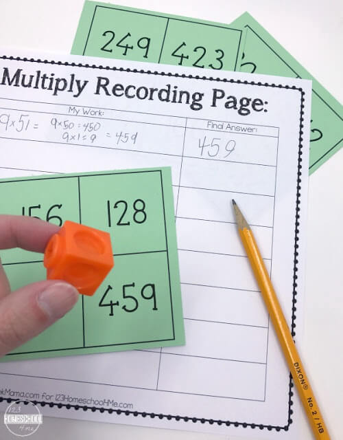 Spin and Multiply Game Cards Spin and Multiply Game Cards