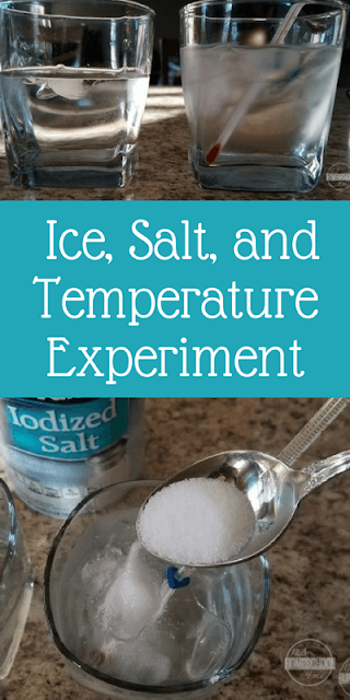 Ice, Salt & Temperature Science Experiments for kids - this simple science project is a fun experiment to try at home for preschool, kindergarten, first grade, and 2nd grade students. Ice, Salt & Temperature Science Experiments for kids - this simple science project is a fun experiment to try at home for preschool, kindergarten, first grade, and 2nd grade students.