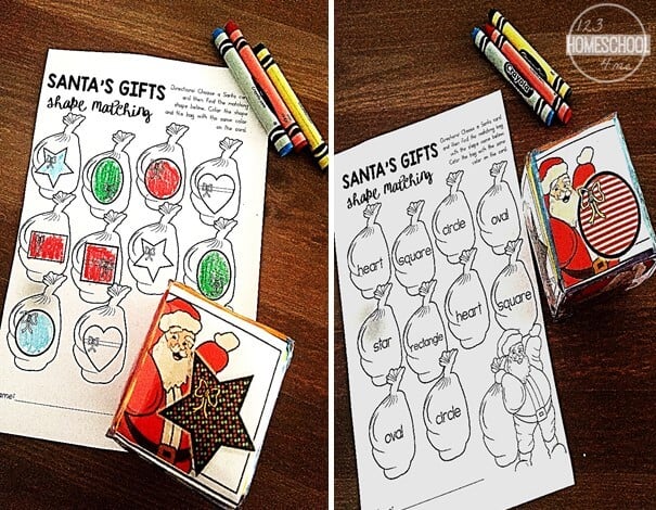 shape names Christmas game for kindergarten shape names Christmas game for kindergarten