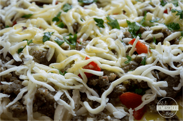top with mozzarella cheese and green onions top with mozzarella cheese and green onions