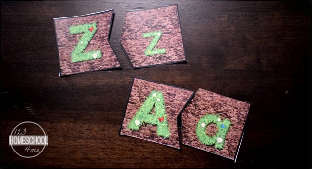 FREE Spring Printable Alphabet Puzzle Games
