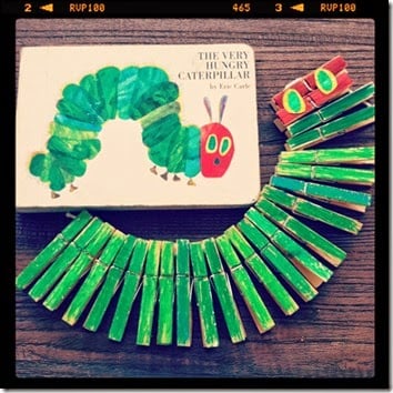 very hungry caterpillar clothespin craft very hungry caterpillar clothespin craft