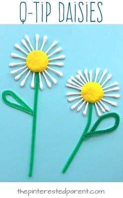q-tip-flower-craft-for-kids q-tip-flower-craft-for-kids