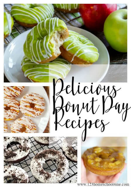 Delicious Recipes for National Donut Day for June 1 - lots of yummy recipes for this fun holidays that your kids will love Delicious Donut Day Recipes