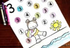 Summer Number-Recognition-Coloring-Pages