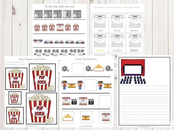 movie-theme-printables-pack-toddler-preschool-kindergarten-first-grade movie-theme-printables-pack-toddler-preschool-kindergarten-first-grade