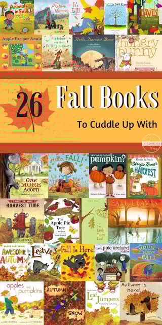 26 Fall Picture Books to Cuddle Up With - great book recommendations for families to read together this fall. This book list includes many favorite books for toddler, preschool, and kindergarten age kids #fall #booklist #bookrecommendations #books #picturebooks #preschool #toddler #kindergarten fall-picture-book-recommendations-for-families-book-list-preschool-kindergarten